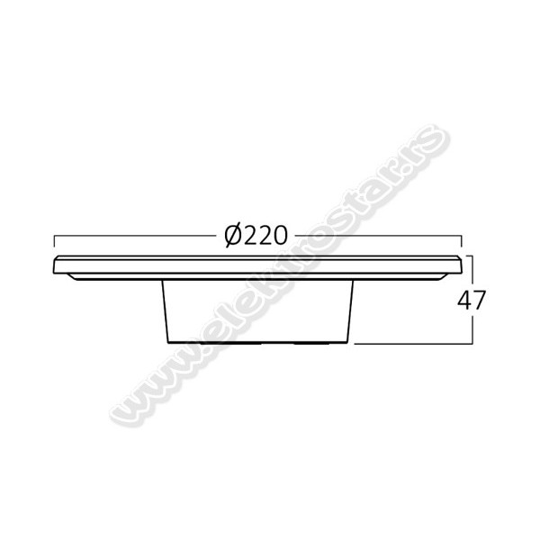 LED ZIDNA LAMPA PALERMO 12W 3000K BELA KRUG IP65