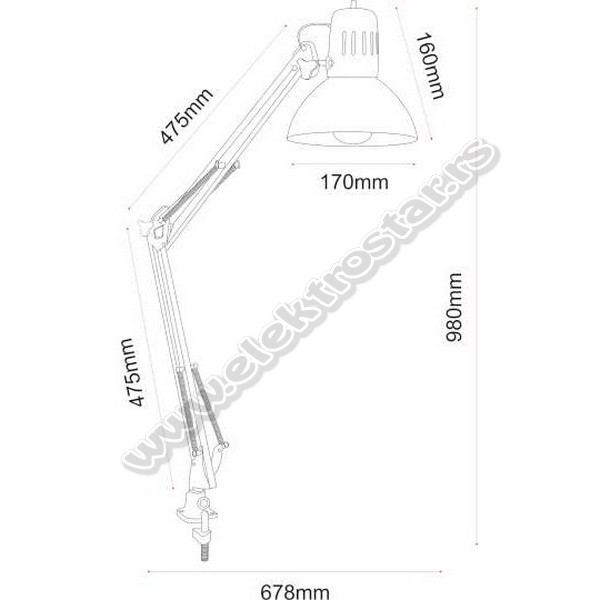 M1070 BELA STONA LAMPA 1X40W E27