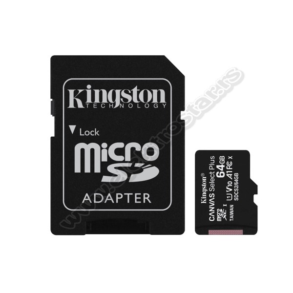 MEMORIJSKA KARTICA  64GB mSDXC cl10 KINGSTON + SD ...