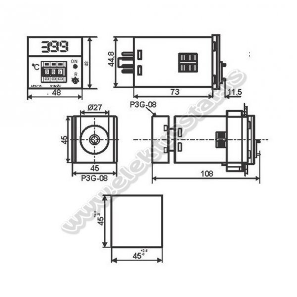 TERMOREGULATOR DHC1W-J 220VAC ZA J SONDU 0-400C