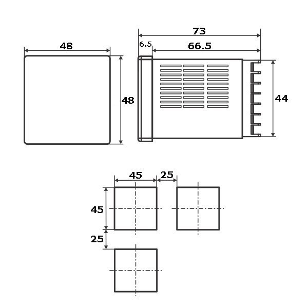 TERMOREGULATOR TEY4F-MC10A 24VDC 48x48 ulaz TC/RTD/mV/Rt