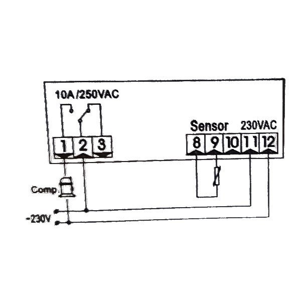 TERMOSTAT DIGITALNI ZA RASHLADNE SISTEME SF1-21 NTC 230VAC