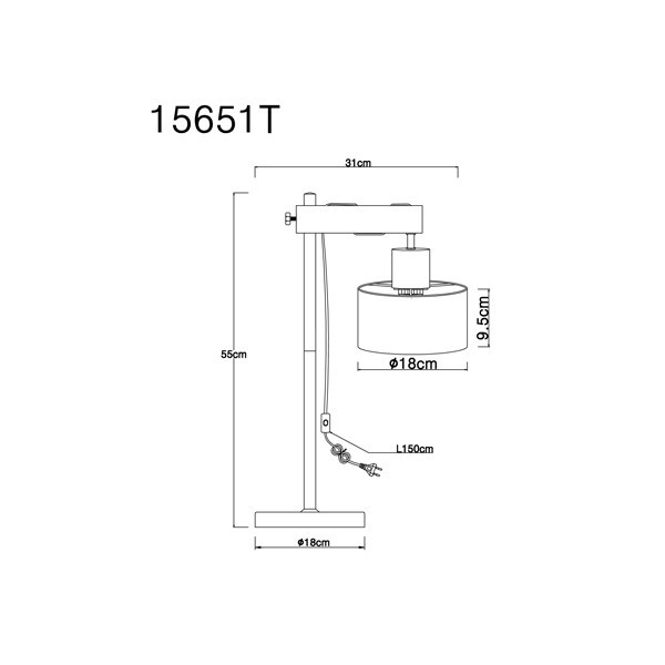 15651T STONA LAMPA RIELLY 1XE27 AKCIJA