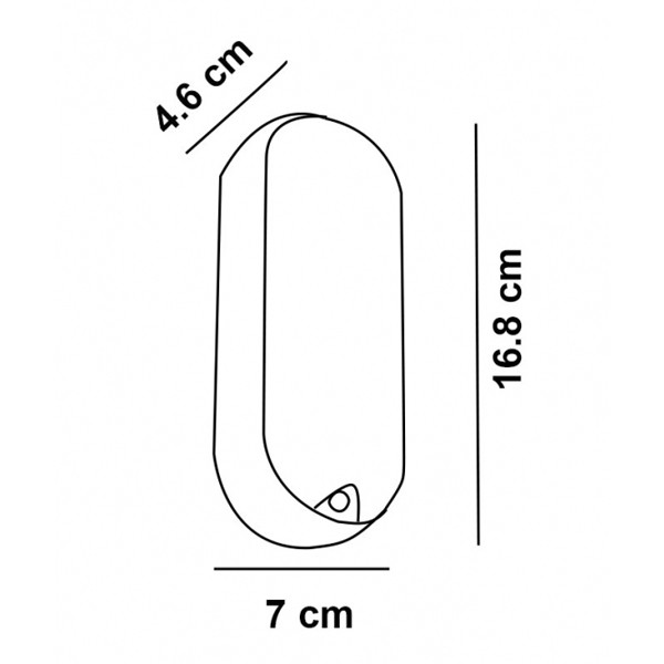 LED BRODSKA BL1 12W 4000K BELA IP54