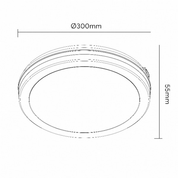 LED PLAFONJERA X09-300-24W 3000/4000/6500K IP65 DRVO OKRUGLA