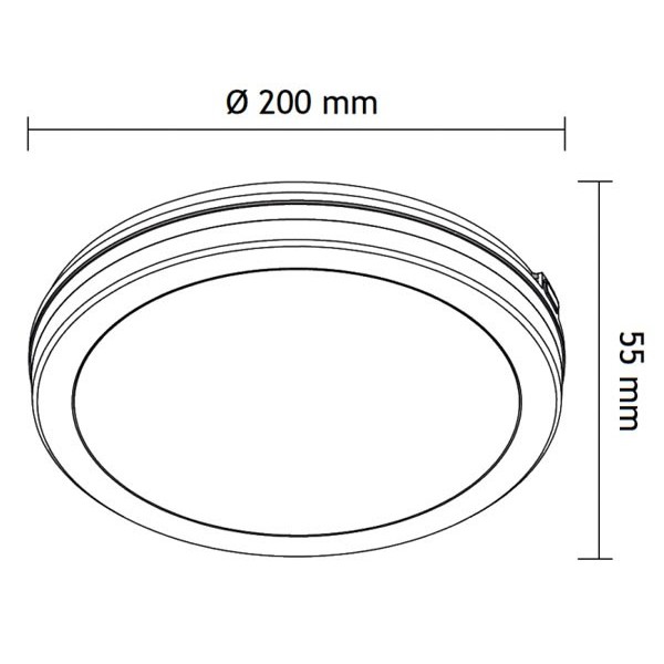 LED PLAFONJERA ANTRACIT X09-200-15W 3000/4000/65000K IP65