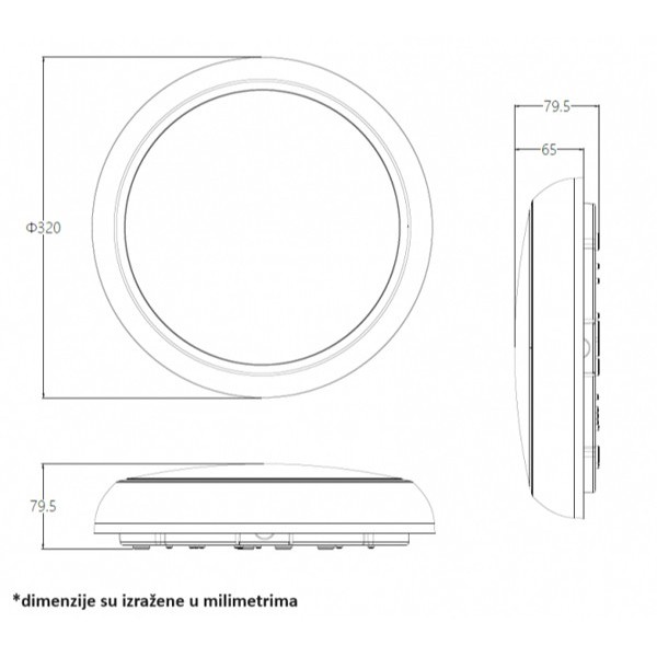 LED PLAFONJERA BELA 24/20/16W 3000K/4000K/6500K IP65 BB