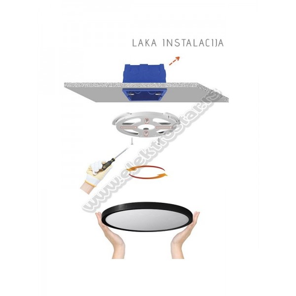 LED PLAFONJERA CRNA LV 24W 2800K/4000K/6000K