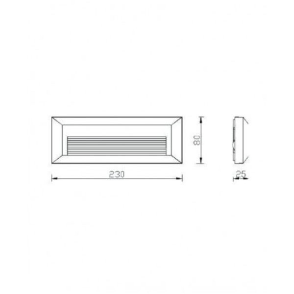 LED ZIDNA SVETILJKA JM-8006 2W 4000K IP65 BELA